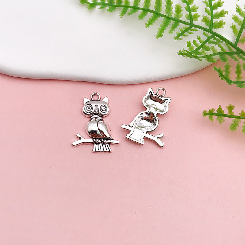 Wholesale Alloy Owl iDIY Handmade Necklace Pendant Accessories